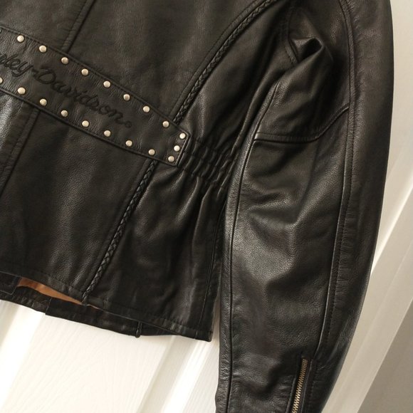 Black Harley Davidson Size XL W (Wide) Leather Jacket - Picture 11 of 16